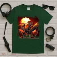 Comic Book Action Hero Movie Trex Dinosaur T-Shirt thumb 5