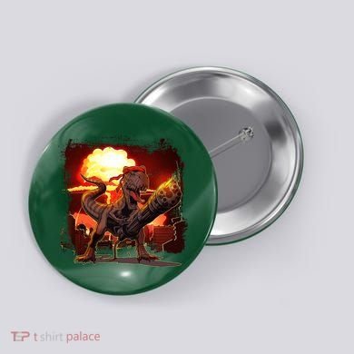 Comic Book Action Hero Movie Trex Dinosaur Button