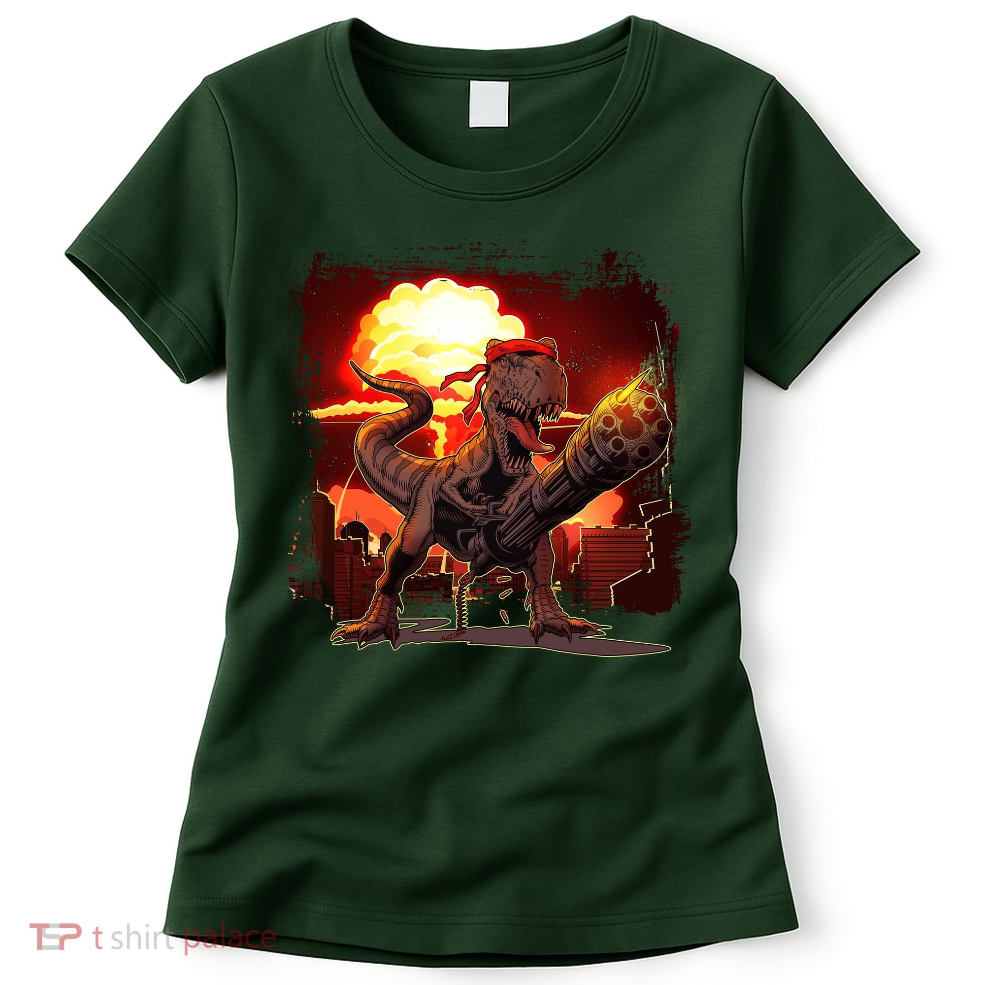 Comic Book Action Hero Movie Trex Dinosaur Women's T-Shirt