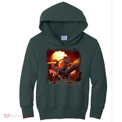 Comic Book Action Hero Movie Trex Dinosaur Kids Hoodie