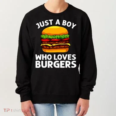 Cool Burger Art For Boy Hamburger Cheeseburger Lover Women's Sweatshirt