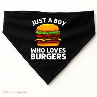Cool Burger Art For Boy Hamburger Cheeseburger Lover USA-Made Doggie Bandana
