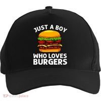 Cool Burger Art For Boy Hamburger Cheeseburger Lover Five-Panel Snapback Cap thumb 0