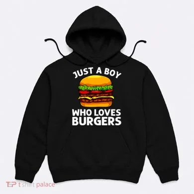 Cool Burger Art For Boy Hamburger Cheeseburger Lover Hoodie