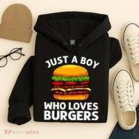 Cool Burger Art For Boy Hamburger Cheeseburger Lover Hoodie thumb 4