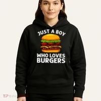 Cool Burger Art For Boy Hamburger Cheeseburger Lover Hoodie thumb 5