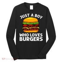 Cool Burger Art For Boy Hamburger Cheeseburger Lover Long Sleeve Shirt thumb 0