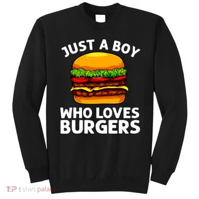 Cool Burger Art For Boy Hamburger Cheeseburger Lover Sweatshirt