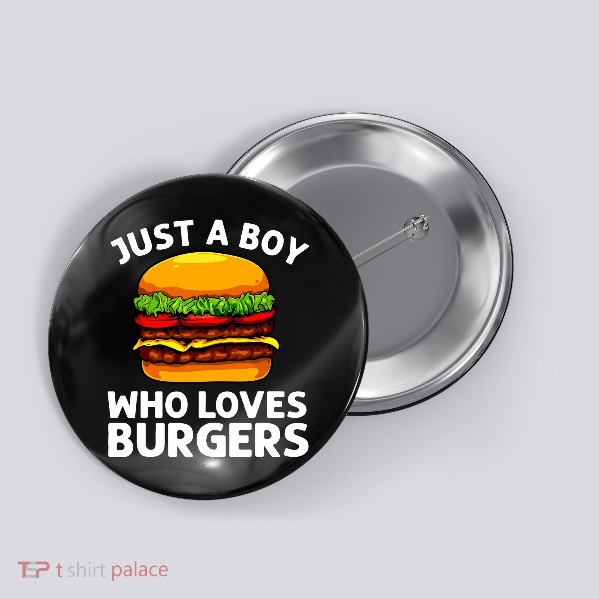 Cool Burger Art For Boy Hamburger Cheeseburger Lover Button