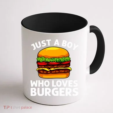 Cool Burger Art For Boy Hamburger Cheeseburger Lover Coffee Mug back