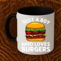 Cool Burger Art For Boy Hamburger Cheeseburger Lover Coffee Mug thumb 2