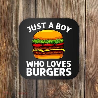 Cool Burger Art For Boy Hamburger Cheeseburger Lover Coaster