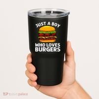 Cool Burger Art For Boy Hamburger Cheeseburger Lover Tumbler thumb 2