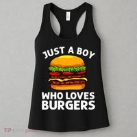 Cool Burger Art For Boy Hamburger Cheeseburger Lover Women's Tank Top thumb 3