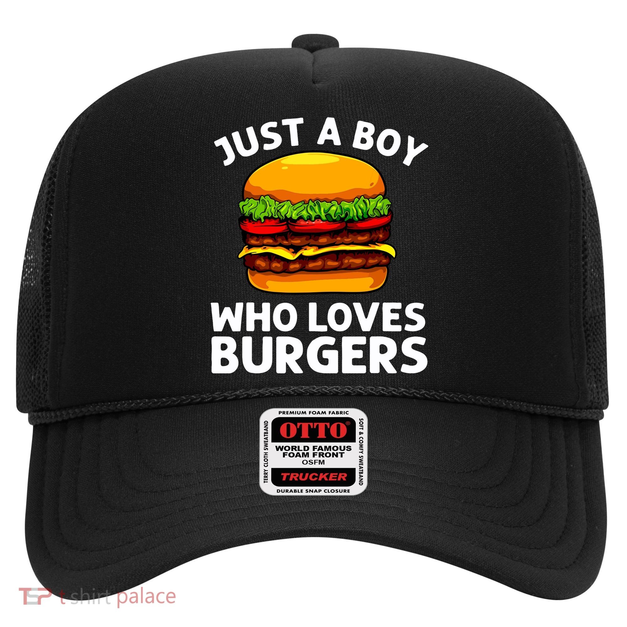 Cool Burger Art For Boy Hamburger Cheeseburger Lover Hat