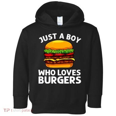 Cool Burger Art For Boy Hamburger Cheeseburger Lover Toddler Hoodie