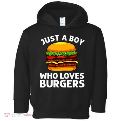 Cool Burger Art For Boy Hamburger Cheeseburger Lover Toddler Hoodie