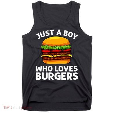 Cool Burger Art For Boy Hamburger Cheeseburger Lover Tank Top