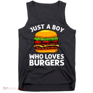 Cool Burger Art For Boy Hamburger Cheeseburger Lover Tank Top
