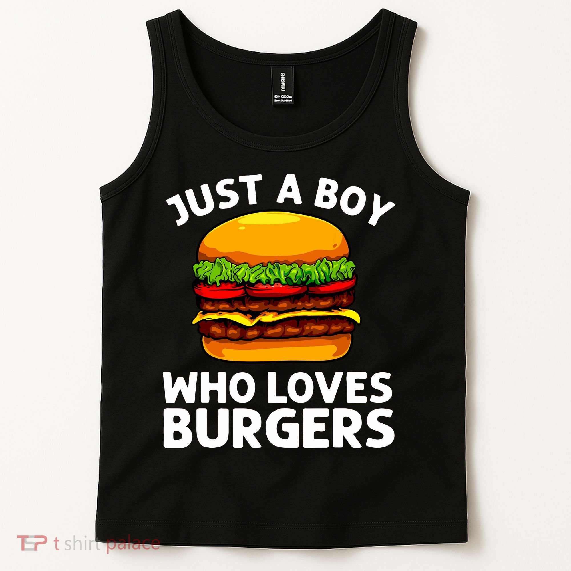 Cool Burger Art For Boy Hamburger Cheeseburger Lover Tank Top