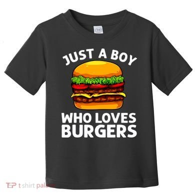 Cool Burger Art For Boy Hamburger Cheeseburger Lover Toddler T-Shirt