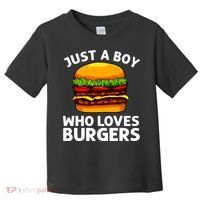 Cool Burger Art For Boy Hamburger Cheeseburger Lover Toddler T-Shirt thumb 0