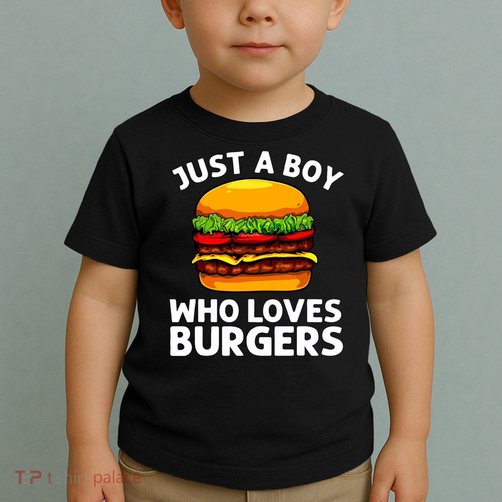 Cool Burger Art For Boy Hamburger Cheeseburger Lover Toddler T-Shirt