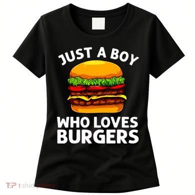 Cool Burger Art For Boy Hamburger Cheeseburger Lover Women's T-Shirt
