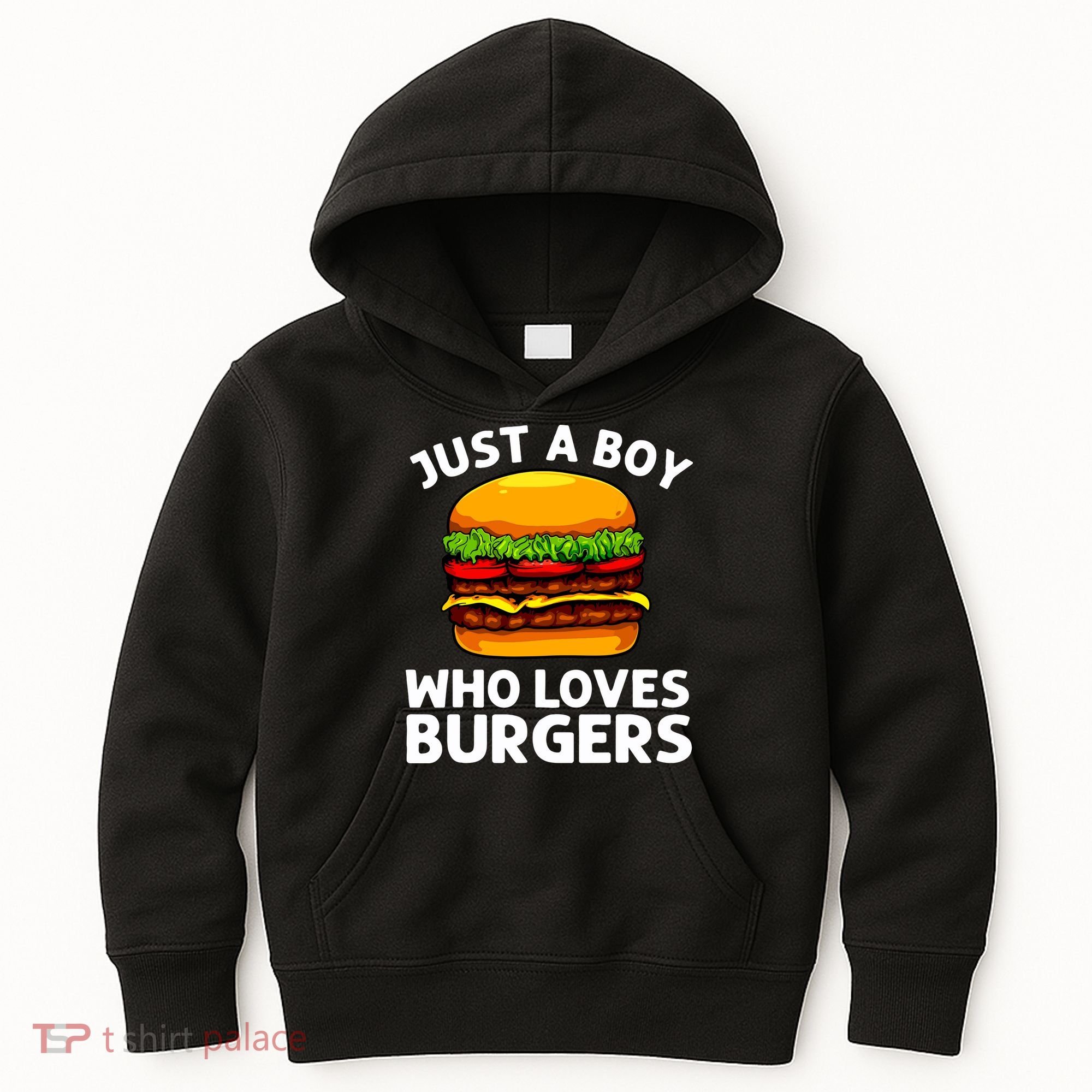Cool Burger Art For Boy Hamburger Cheeseburger Lover Kids Hoodie