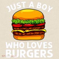 Cool Burger Art For Boy Hamburger Cheeseburger Lover Kids T-Shirt thumb 2