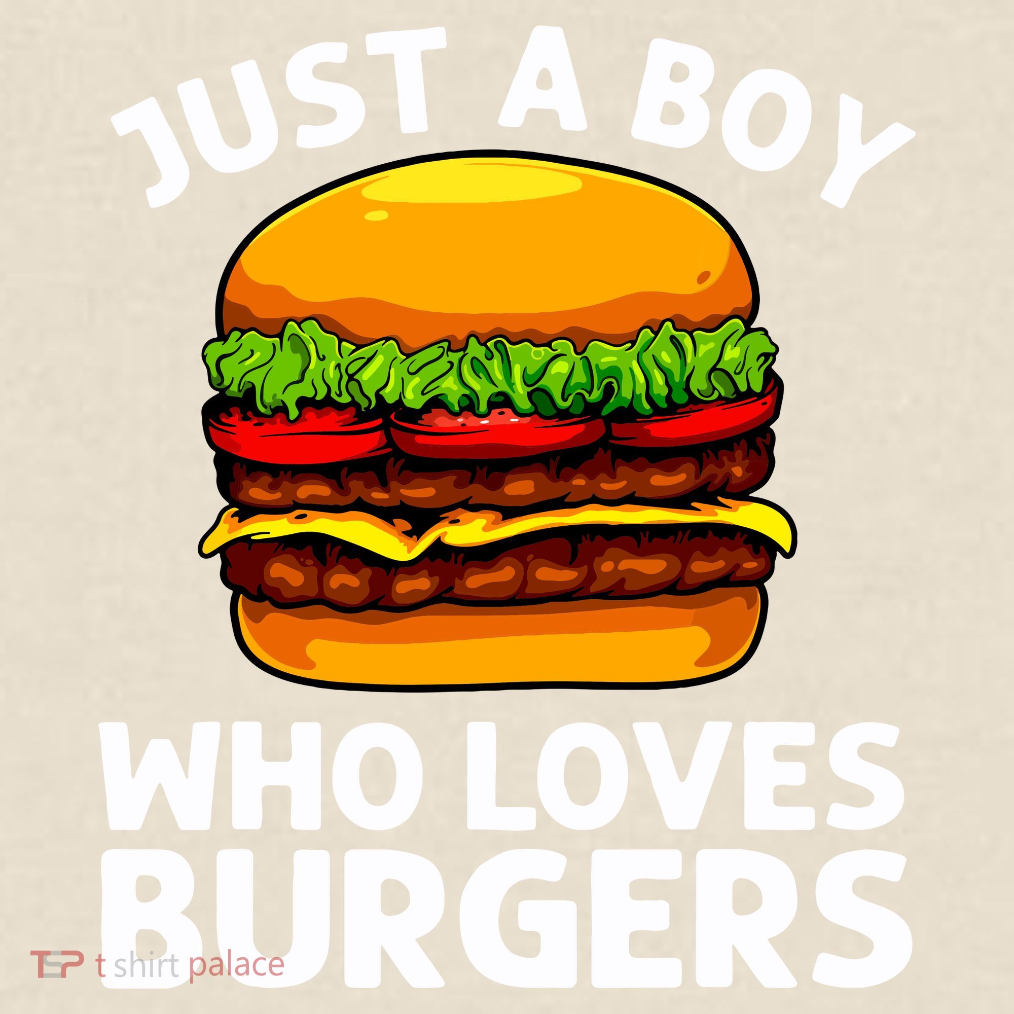 Cool Burger Art For Boy Hamburger Cheeseburger Lover Kids T-Shirt