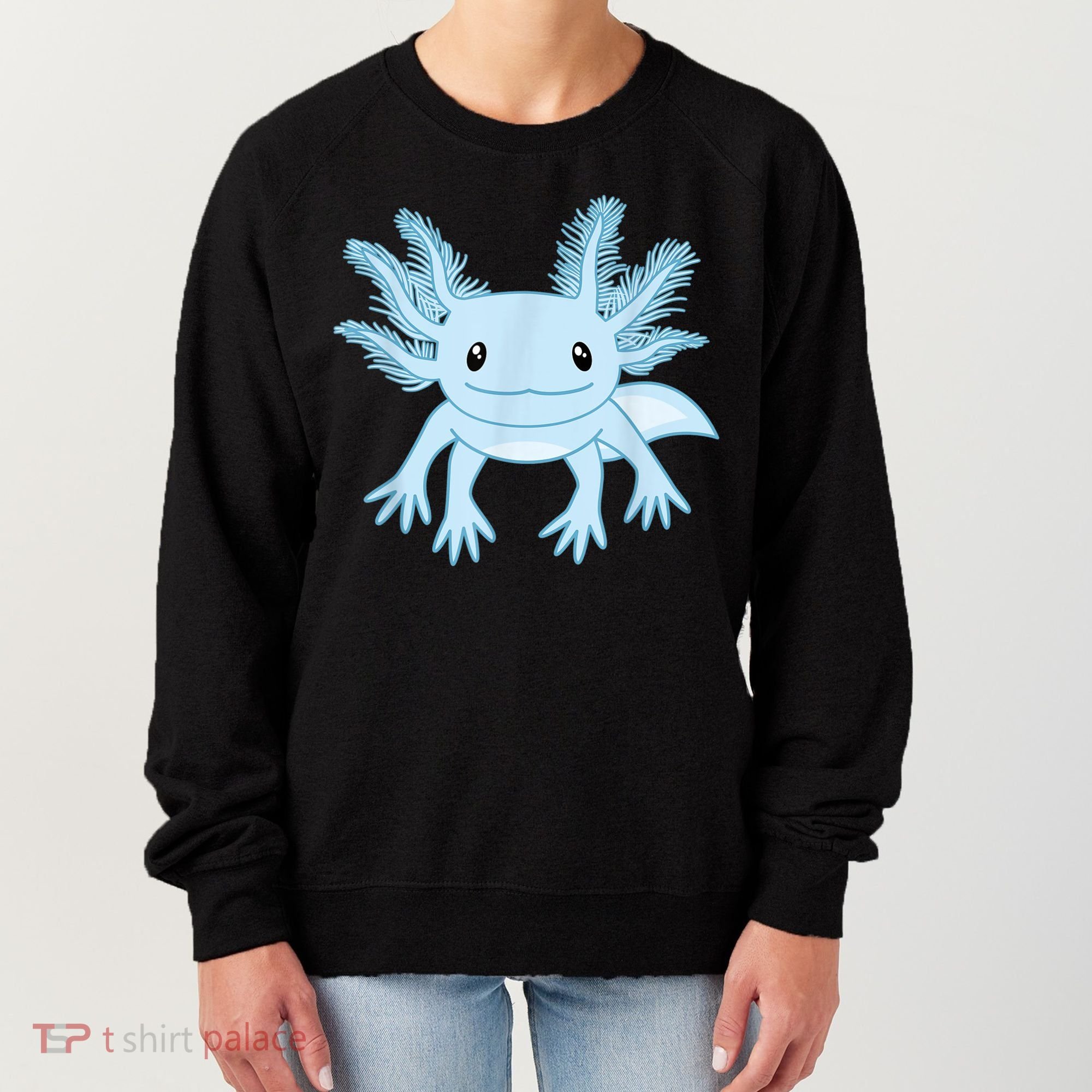 Cute Blue Axolotl Kawaii Aesthetic Axolotls Women's Sweatshirt