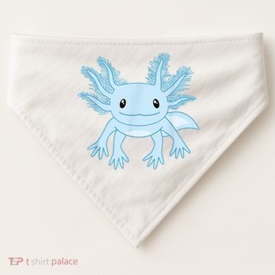 Cute Blue Axolotl Kawaii Aesthetic Axolotls USA-Made Doggie Bandana