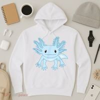 Cute Blue Axolotl Kawaii Aesthetic Axolotls Hoodie thumb 3