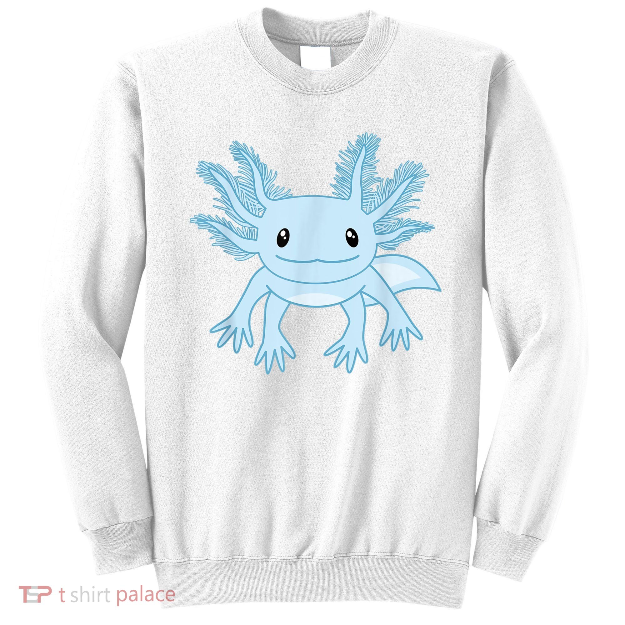 Cute Blue Axolotl Kawaii Aesthetic Axolotls Sweatshirt