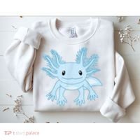 Cute Blue Axolotl Kawaii Aesthetic Axolotls Sweatshirt thumb 2