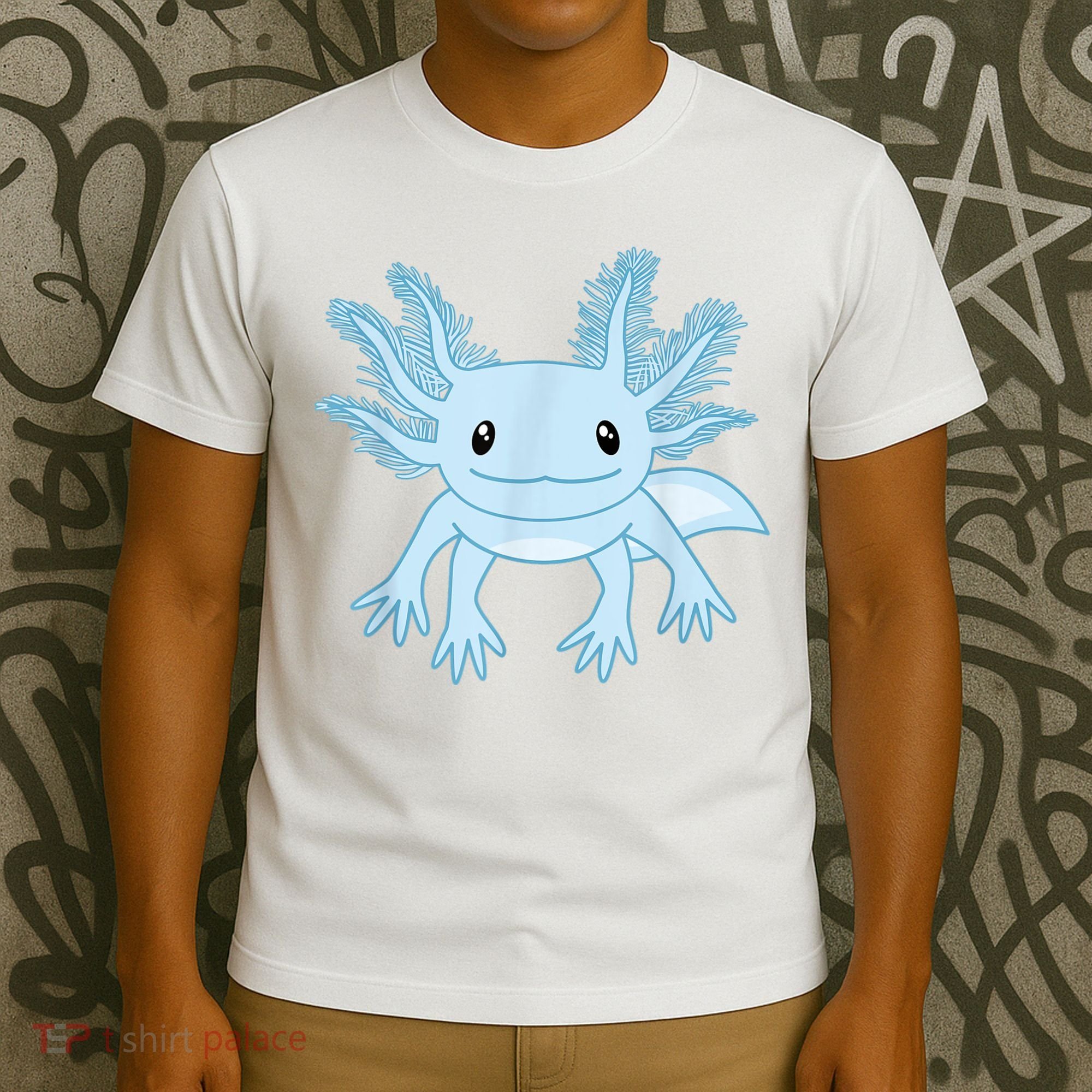 Cute Blue Axolotl Kawaii Aesthetic Axolotls T-Shirt