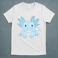 Cute Blue Axolotl Kawaii Aesthetic Axolotls T-Shirt thumb 5