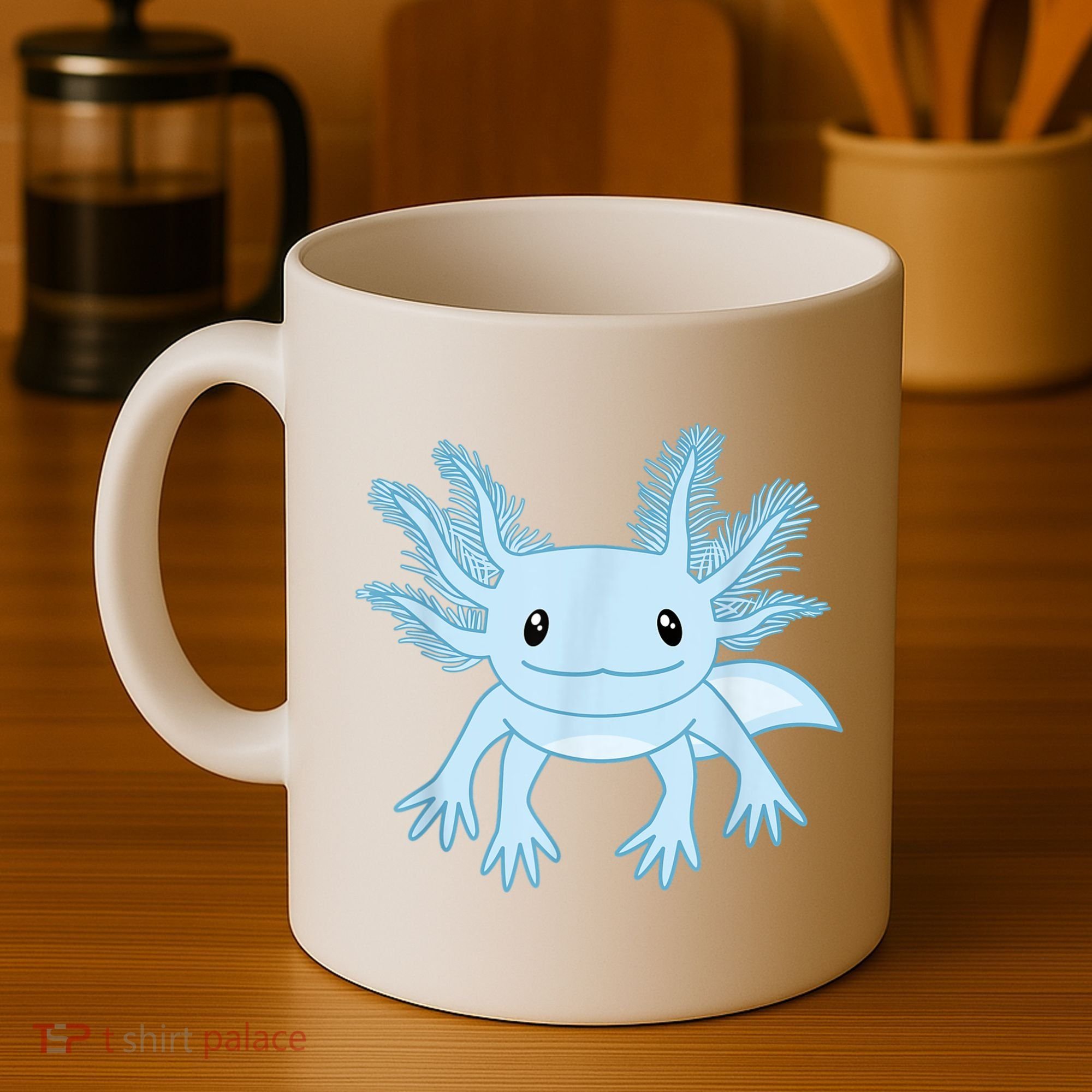 Cute Blue Axolotl Kawaii Aesthetic Axolotls Coffee Mug