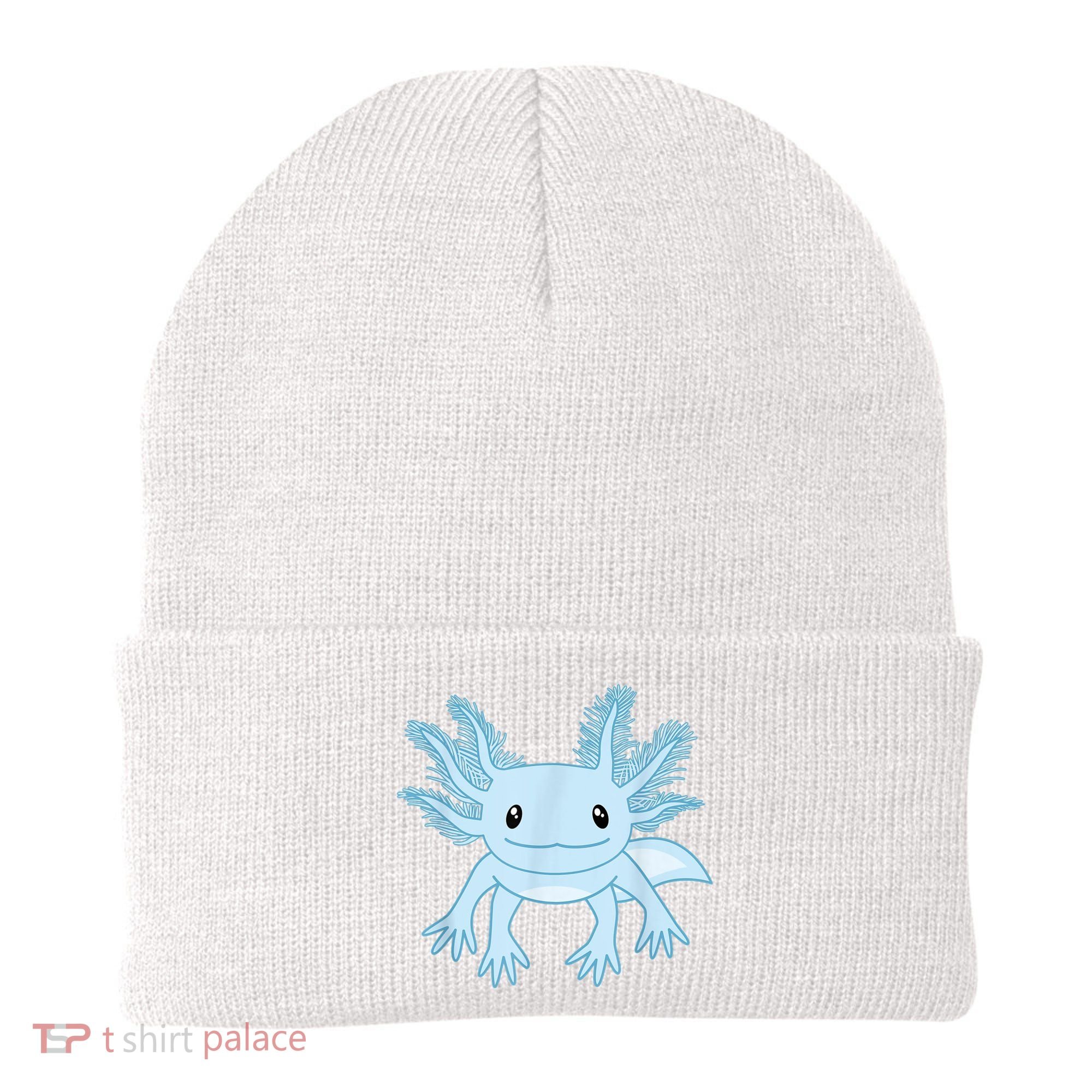 Cute Blue Axolotl Kawaii Aesthetic Axolotls Beanie