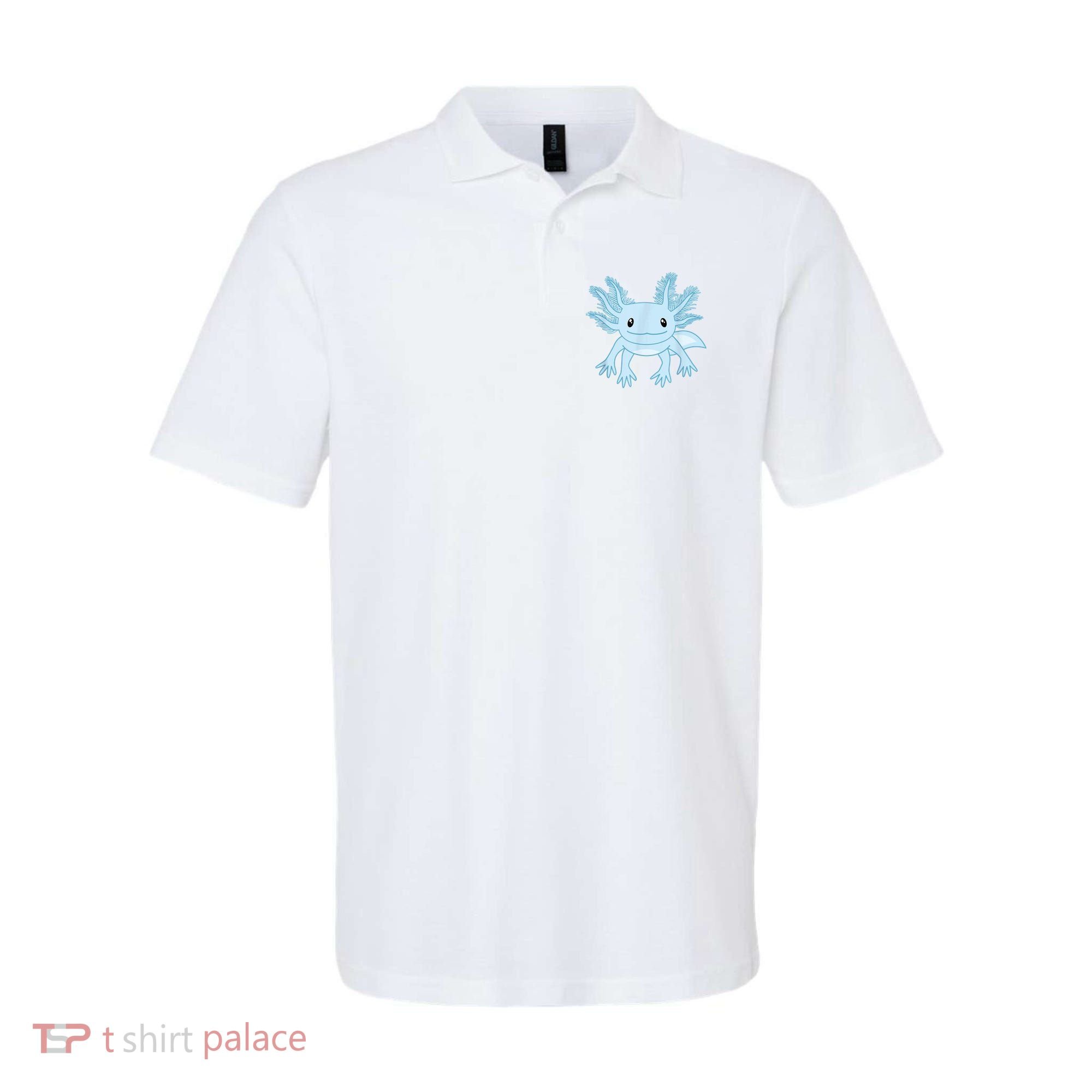 Cute Blue Axolotl Kawaii Aesthetic Axolotls Polo