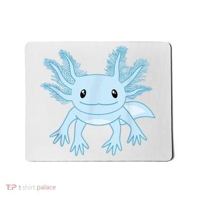Cute Blue Axolotl Kawaii Aesthetic Axolotls Mousepad