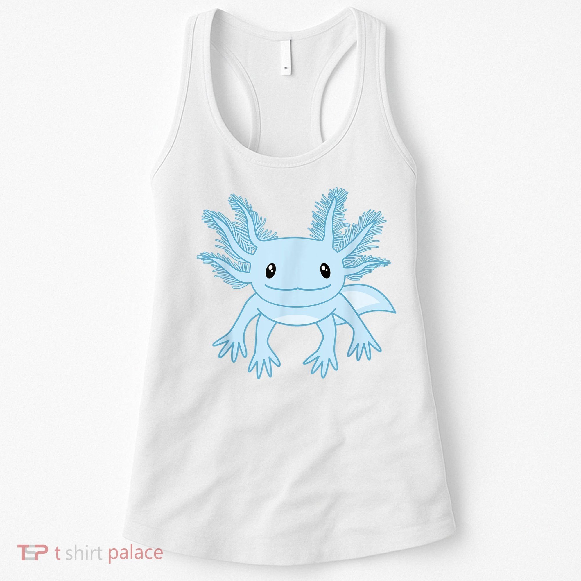 Cute Blue Axolotl Kawaii Aesthetic Axolotls Women's Tank Top