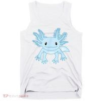 Cute Blue Axolotl Kawaii Aesthetic Axolotls Tank Top thumb 0