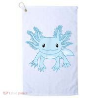 Cute Blue Axolotl Kawaii Aesthetic Axolotls Golf Towel thumb 0