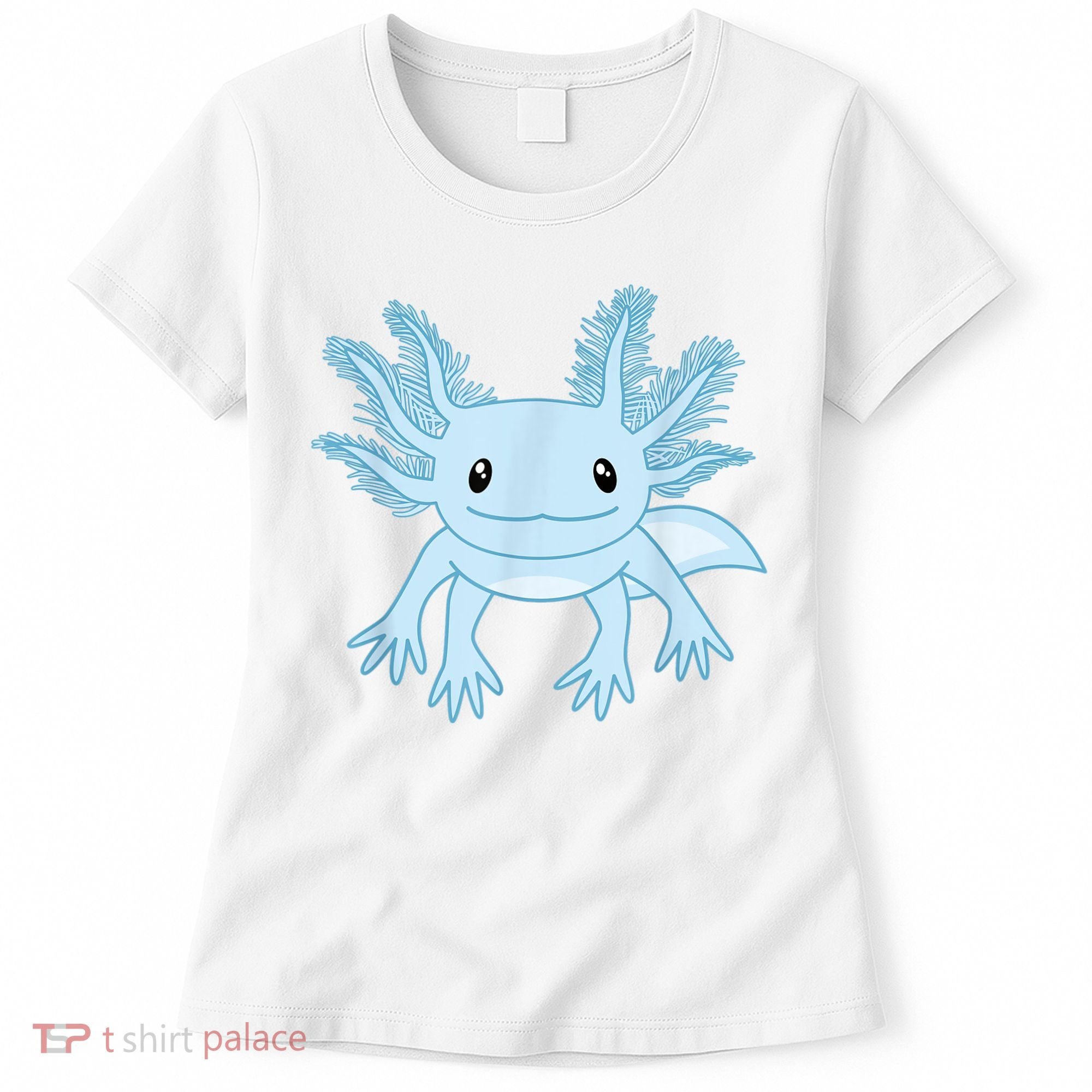 Cute Blue Axolotl Kawaii Aesthetic Axolotls Women's T-Shirt