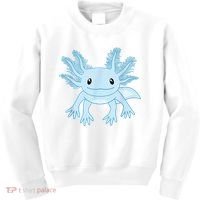 Cute Blue Axolotl Kawaii Aesthetic Axolotls Kids Sweatshirt thumb 0