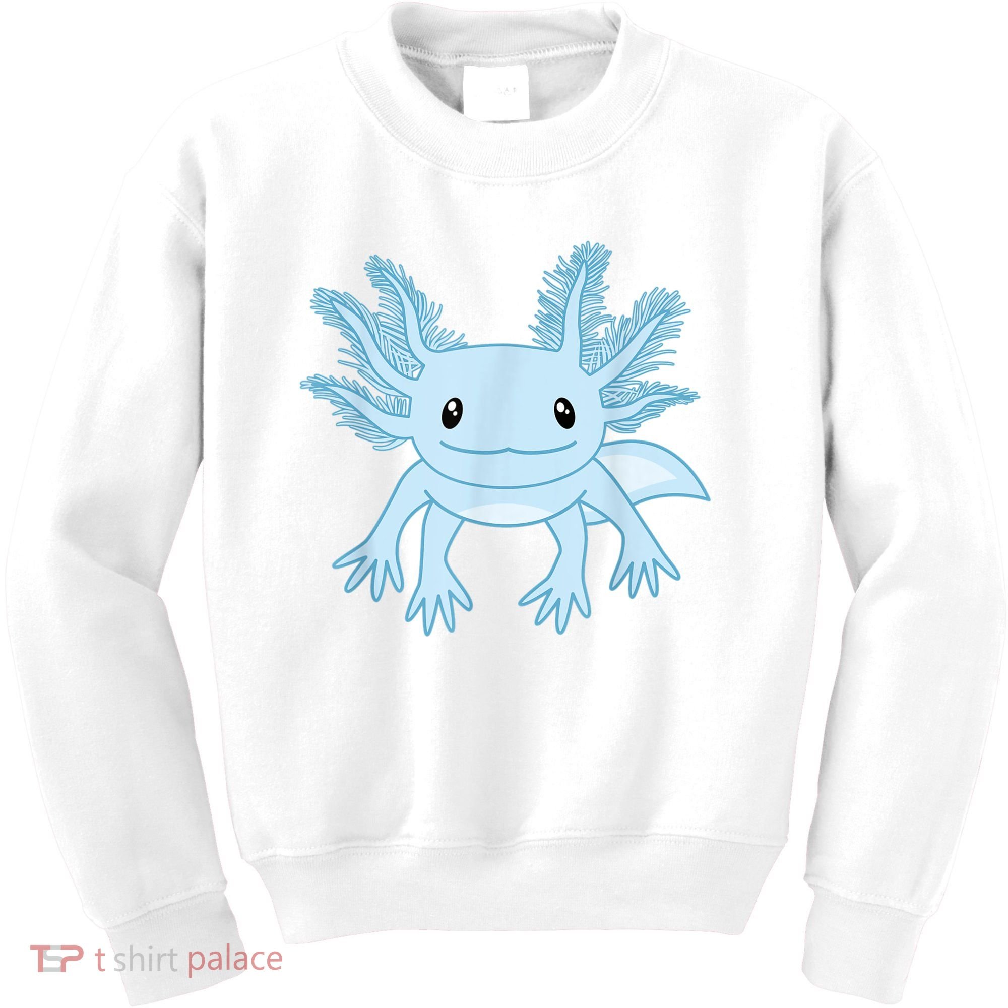 Cute Blue Axolotl Kawaii Aesthetic Axolotls Kids Sweatshirt