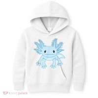 Cute Blue Axolotl Kawaii Aesthetic Axolotls Kids Hoodie thumb 0