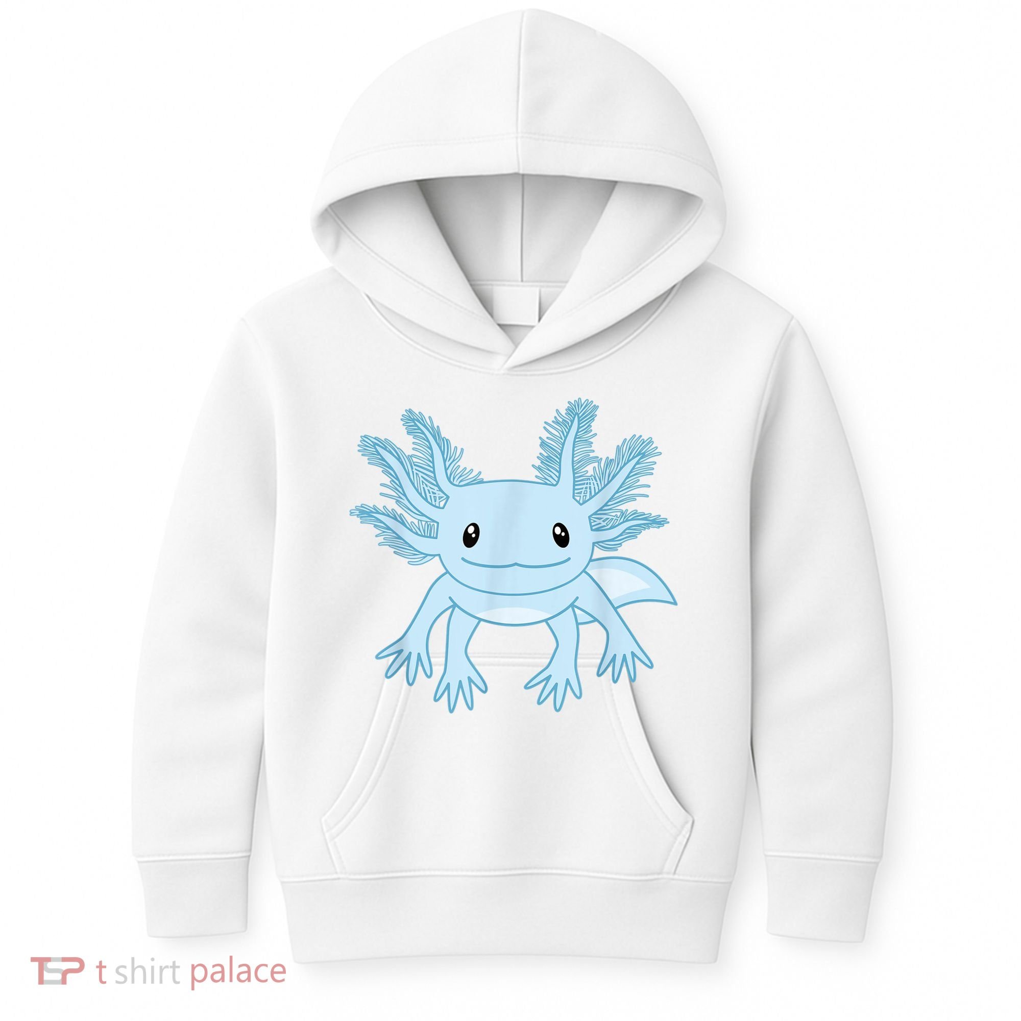 Cute Blue Axolotl Kawaii Aesthetic Axolotls Kids Hoodie
